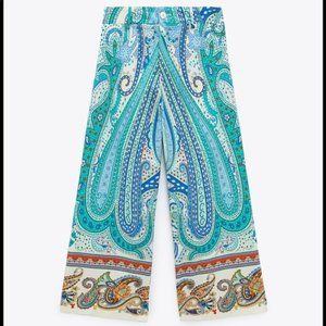 Zara Multicolored Paisley Pants